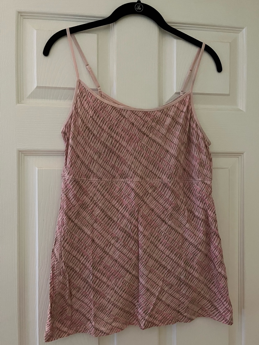 Women's Pink Striped Slimming Cami Tank Top XL